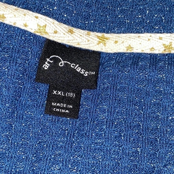 Art Class girls size XXL 18 beautiful shimmer top blue/green - Picture 3 of 4